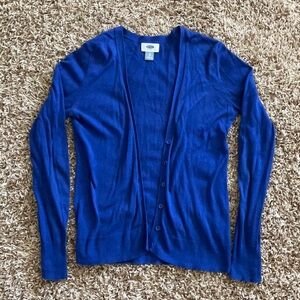 Women’s blue vneck cardigan